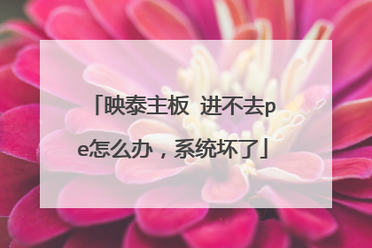 映泰主板 进不去pe怎么办,系统坏了