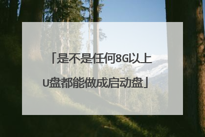 是不是任何8G以上U盘都能做成启动盘