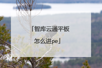 智库云通平板怎么进pe