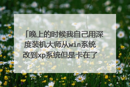 晚上的时候我自己用深度装机大师从win系统改到xp系统但是卡在了安全模式这里。怎么样都进不去!急!
