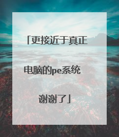 更接近于真正电脑的pe系统 谢谢了