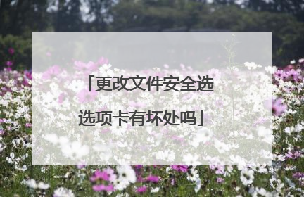 更改文件安全选选项卡有坏处吗