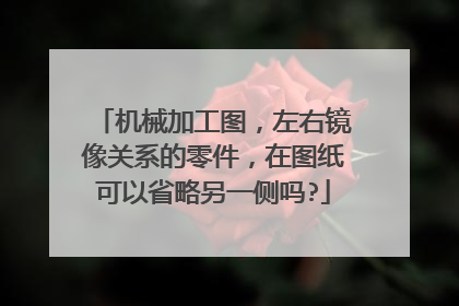 机械加工图,左右镜像关系的零件,在图纸可以省略另一侧吗?
