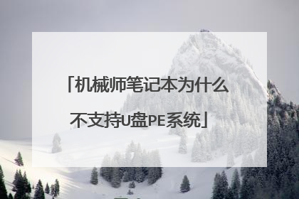 机械师笔记本为什么不支持U盘PE系统