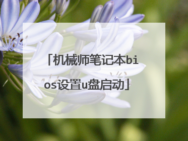 机械师笔记本bios设置u盘启动
