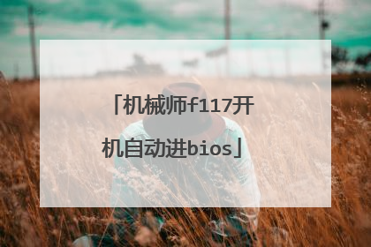 机械师f117开机自动进bios