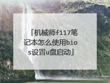 机械师f117笔记本怎么使用bios设置u盘启动