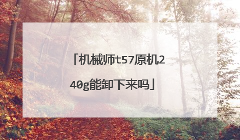 机械师t57原机240g能卸下来吗