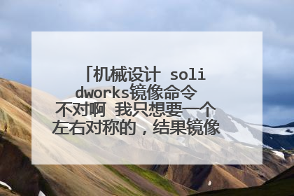 机械设计 solidworks镜像命令不对啊 我只想要一个左右对称的,结果镜像出一个左右前后都