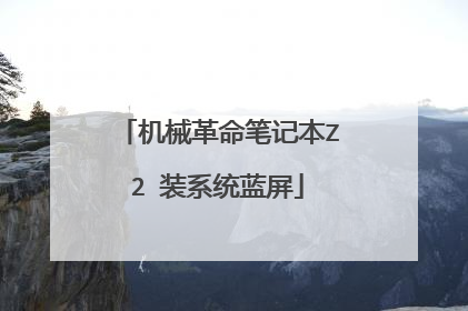 机械革命笔记本Z2 装系统蓝屏