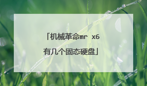 机械革命mr x6 有几个固态硬盘