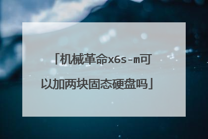 机械革命x6s-m可以加两块固态硬盘吗