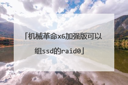 机械革命x6加强版可以组ssd的raid0