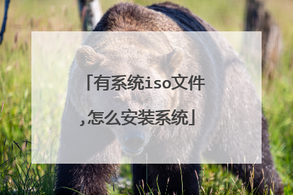 有系统iso文件,怎么安装系统
