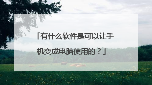 有什么软件是可以让手机变成电脑使用的?