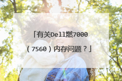有关Dell燃7000(7560)内存问题?