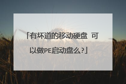 有坏道的移动硬盘 可以做PE启动盘么?
