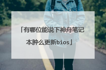 有哪位能说下神舟笔记本肿么更新bios