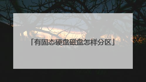 有固态硬盘磁盘怎样分区