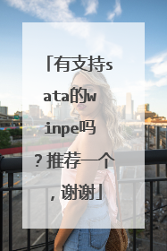 有支持sata的winpe吗?推荐一个,谢谢