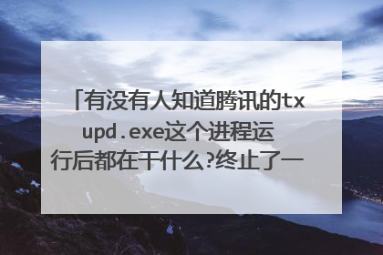 有没有人知道腾讯的txupd.exe这个进程运行后都在干什么?终止了一会儿又出来,删不掉,比流氓软件还流氓啊