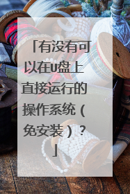 有没有可以在U盘上直接运行的操作系统(免安装)?