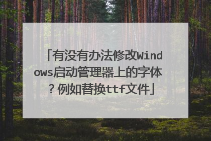 有没有办法修改Windows启动管理器上的字体?例如替换ttf文件
