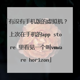有没有手机版的虚拟机? 上次在手机的app store 里看见一个叫vmware horizon