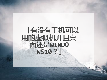 有没有手机可以用的虚拟机并且桌面还是WINDOWS10?