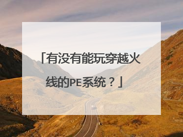 有没有能玩穿越火线的PE系统?