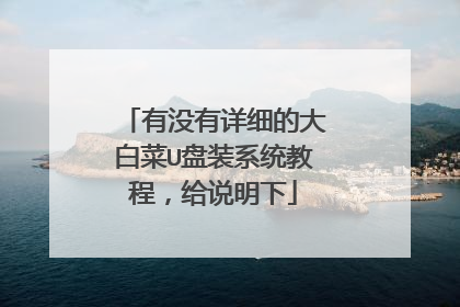 有没有详细的大白菜U盘装系统教程,给说明下