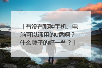 有没有那种手机、电脑可以通用的U盘啊?什么牌子的好一些?