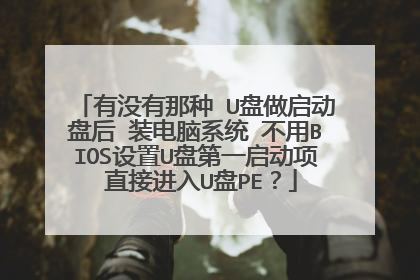 有没有那种 U盘做启动盘后 装电脑系统 不用BIOS设置U盘第一启动项 直接进入U盘PE？