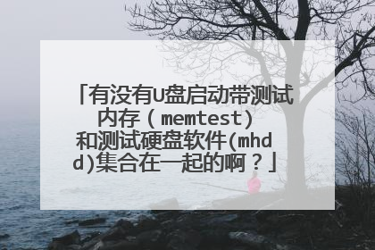 有没有U盘启动带测试内存（memtest)和测试硬盘软件(mhdd)集合在一起的啊？