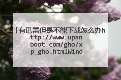 有迅雷但是不能下载怎么办http://www.upanboot.com/gho/xp_gho.htmlWindows XP SP3 U盘启动盘专用GHO系统
