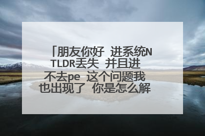 朋友你好 进系统NTLDR丢失 并且进不去pe 这个问题我也出现了 你是怎么解决的呢? 我也找不到故障恢复控制