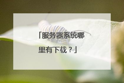 服务器系统哪里有下载?