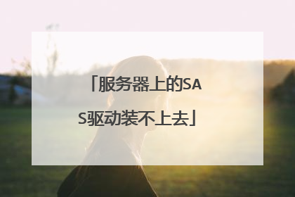 服务器上的SAS驱动装不上去