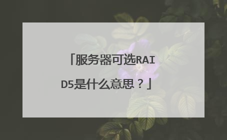 服务器可选RAID5是什么意思？