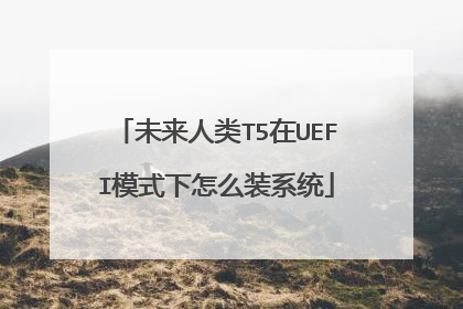 未来人类T5在UEFI模式下怎么装系统
