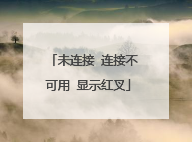 未连接 连接不可用 显示红叉