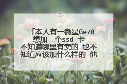 本人有一微星Ge70 想加一个ssd 卡 不知道哪里有卖的 也不知道应该加什么样的 他说要看NGF