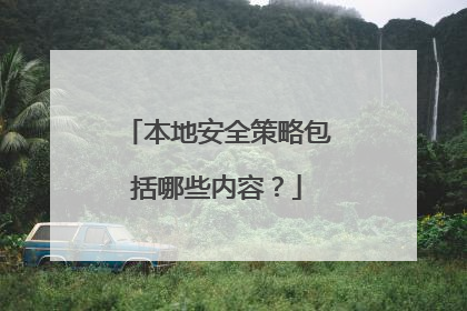 本地安全策略包括哪些内容?