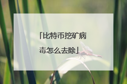 比特币挖矿病毒怎么去除