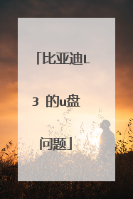比亚迪L3 的u盘问题