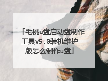 毛桃u盘启动盘制作工具v5.0装机维护版怎么制作u盘