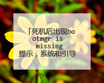 死机后出现bootmgr is missing提示,系统和引导都在固态上,无法进入U盘的PE修复,请问是不是固态坏了?