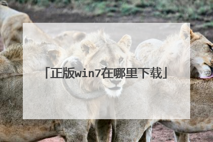 正版win7在哪里下载