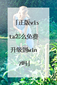 正版vista怎么免费升级到win7吗