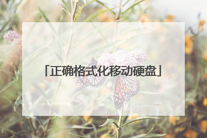 正确格式化移动硬盘